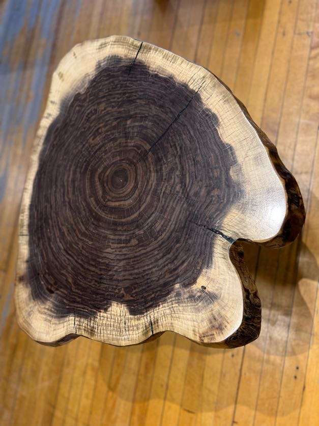 Live edge hardwood end table