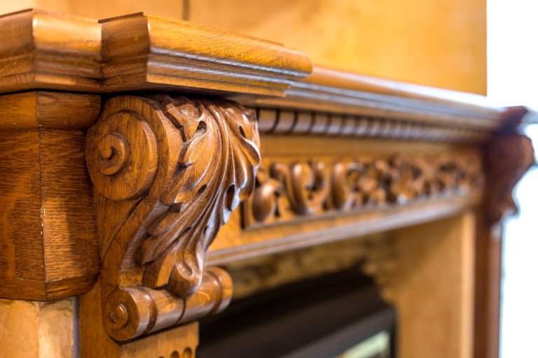 Close up Detailed View of Wooden Piece